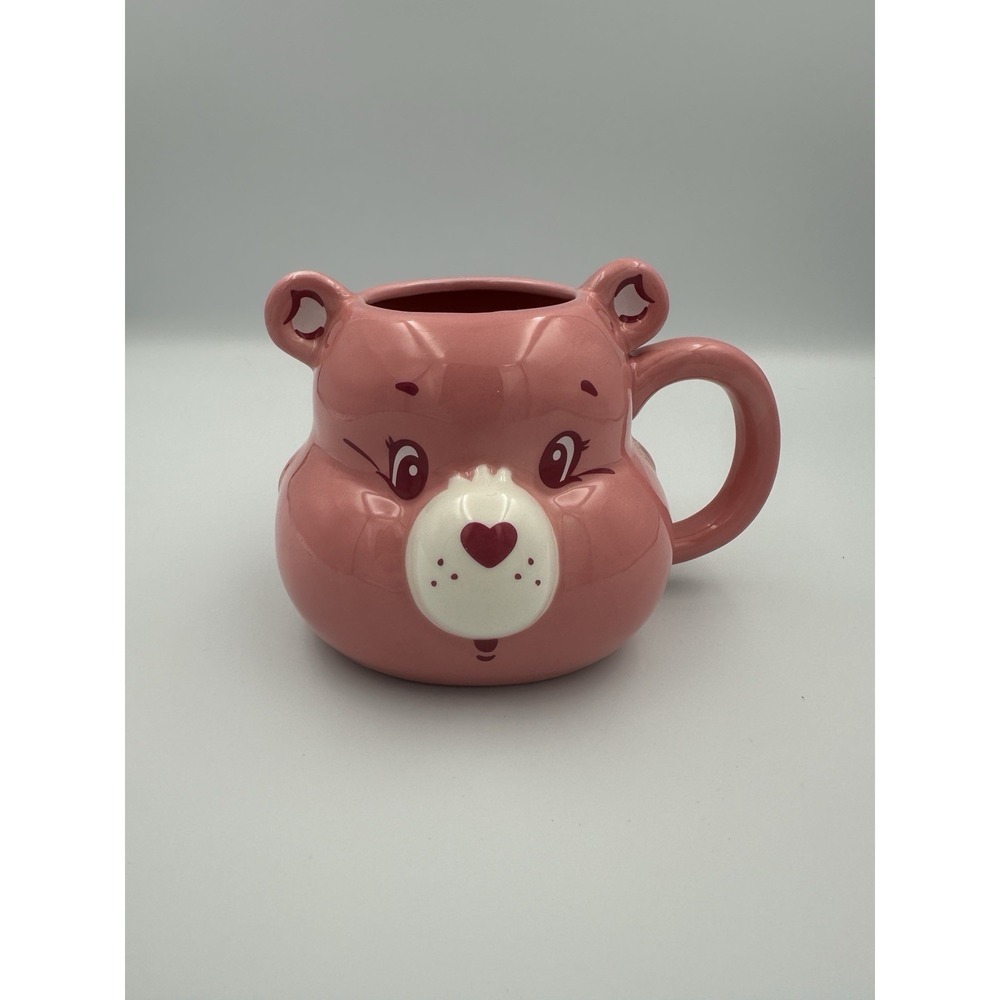 CARE BEARS PINK CHEER BEAR CERAMIC COFFEE MUG 20 oz 3D SCULPTED BRAND NEW